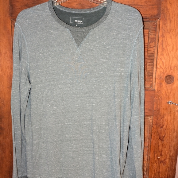 Sonoma Gray Long Sleeve Tee with Crew Neck - Picture 1 of 8